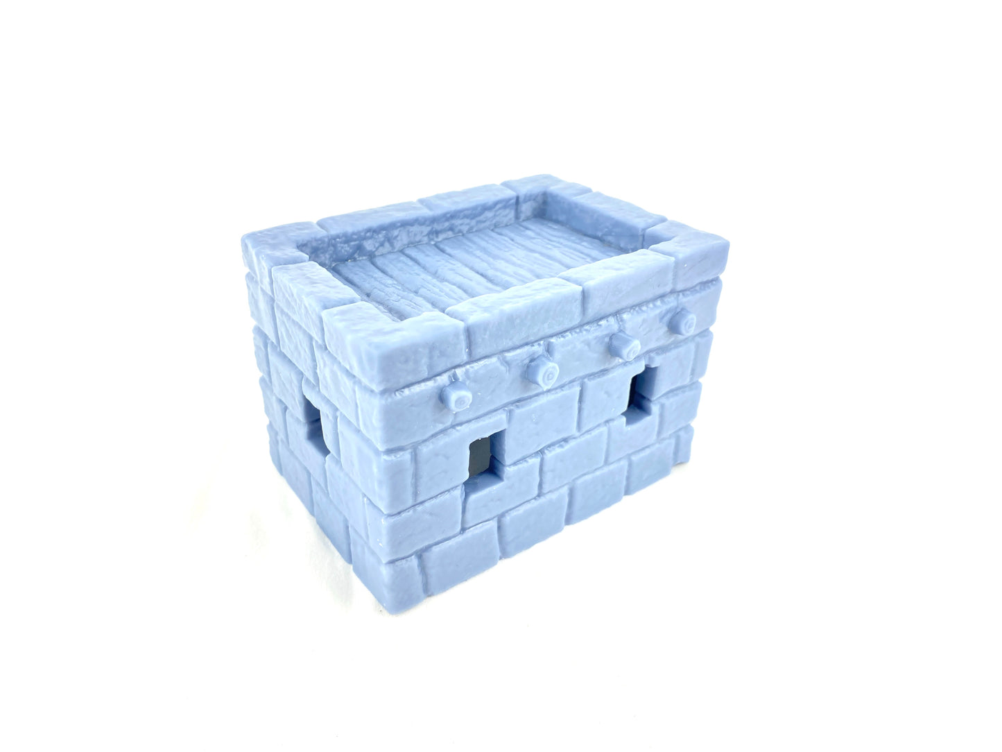 Unbemaltes Wüstenhaus – Rückansicht Fenstern für Miniaturen-Spiele