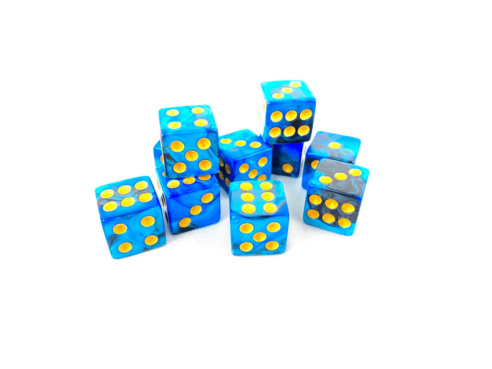 Würfelset 12 mm – zehn blaue W6-Würfel für Wargaming und Pen & Paper