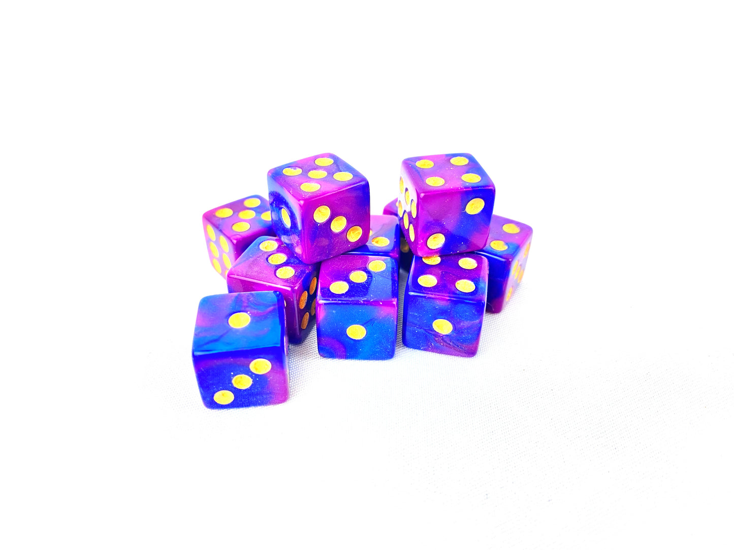 Würfelset 12 mm – zehn lila W6-Würfel für Wargaming und Pen & Paper