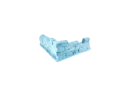 Unbemalte Dschungel-Mauern – Rückansicht der Resin-Miniatur