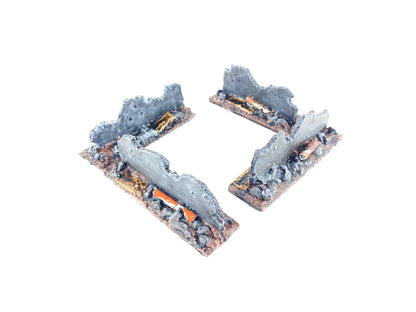 Bemalte kaputte Hauswand Tabletop – Urbane Ruinen