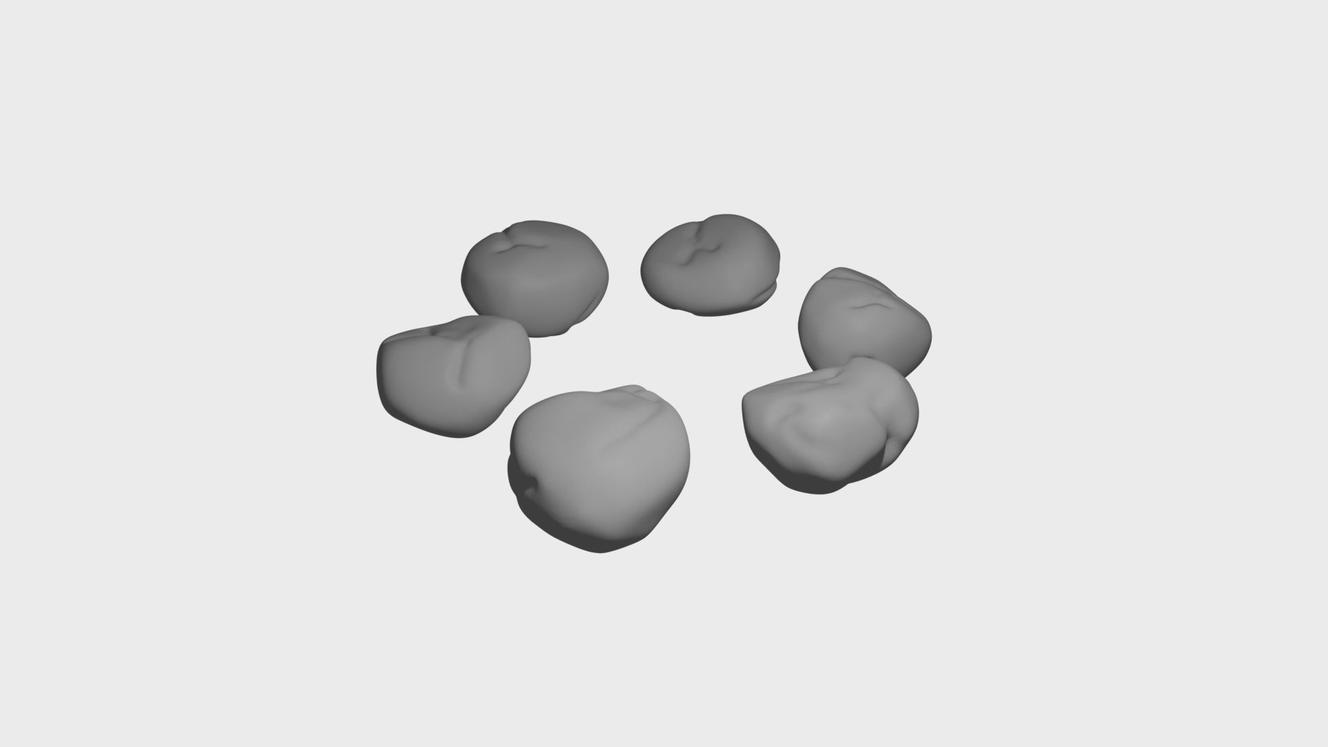 Video von Tabletop Scatter Gelände Steine die sich im Kreis drehen. 360° Ansicht